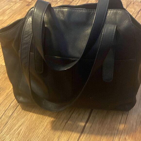 Black B. Makowsky Leather HOBO Bag - Picture 2 of 6